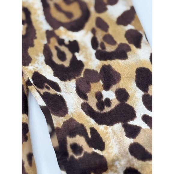 Michael Kors Leopard Print Button-Up Shirt Size S Womens Long Sleeve - Picture 14 of 14